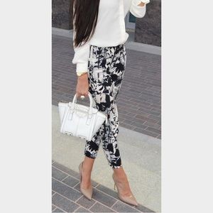 Primark Palm Print Monochrome Trousers